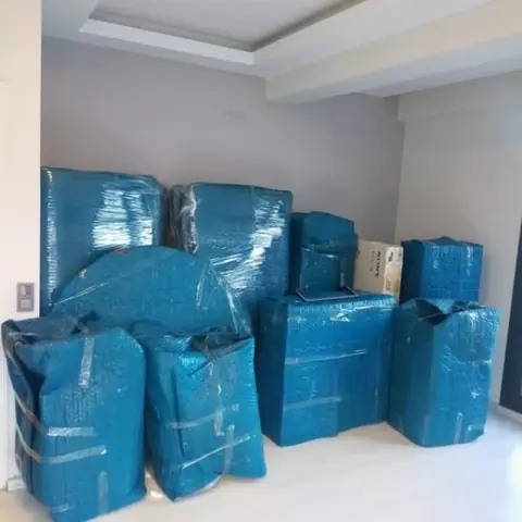 Paketlenmiş eşyalar taşınmaya hazır